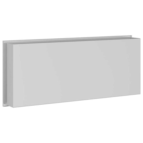 vidaXL Νίτσα Μπάνιου Ασημί 75 x 30 x 9.5 εκ. Ανοξείδωτο ατσάλι