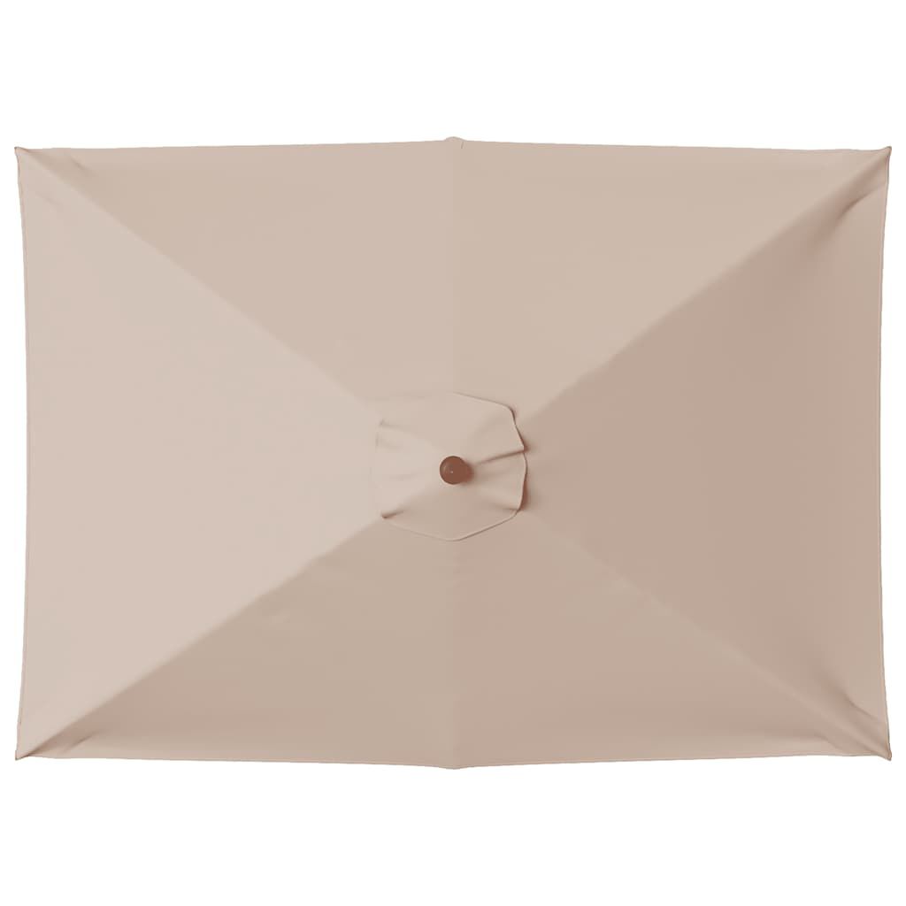 vidaXL Ομπρέλα Κήπου Χρώμα Taupe 150 x 200 εκ. με Ξύλινο Ιστό
