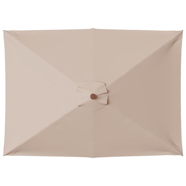 vidaXL Ομπρέλα Κήπου Χρώμα Taupe 150 x 200 εκ. με Ξύλινο Ιστό