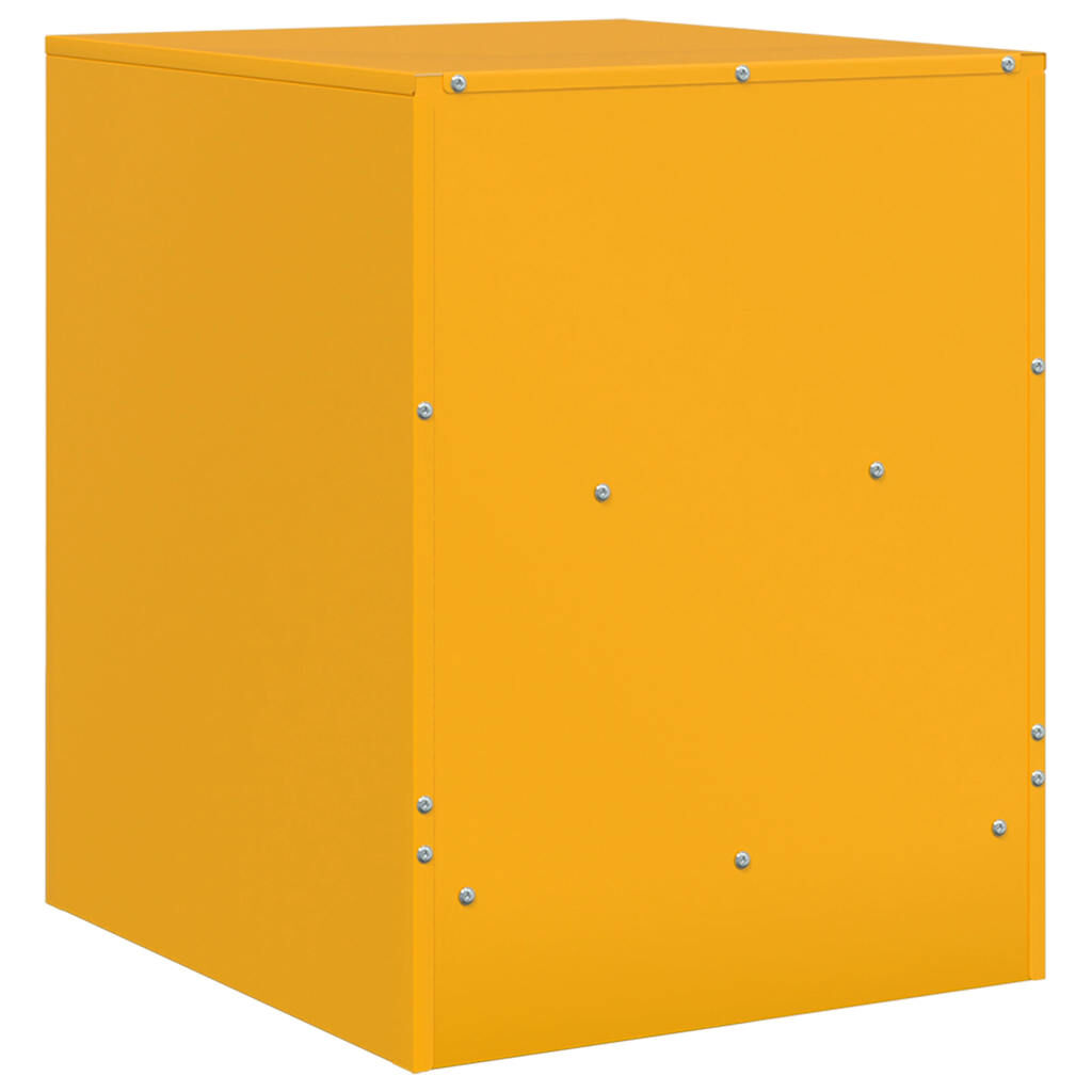 vidaXL Κομοδίνα 2 τεμ. Μουσταρδί 34,5 x 39 x 44 εκ. από Χάλυβα