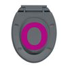 vidaXL Κάλυμμα Λεκάνης με Soft Close &amp; Quick Release Οβάλ Γκρι