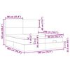 vidaXL Οθωμανικό κρεβάτι με στρώματα & LEDs Μαύρο ύφασμα 180x200cm