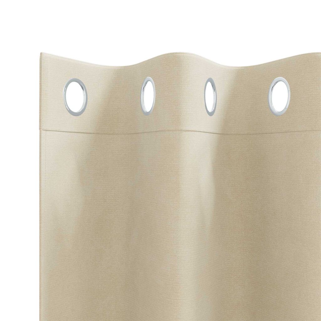 vidaXL Κουρτίνες με κουρτίνες 2 pcs Κρεμ 140 x 140 cm Βελούδο
