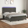 vidaXL &Kappa;&rho;&epsilon;&beta;ά&tau;&iota; Boxspring &mu;&epsilon; &Sigma;&tau;&rho;ώ&mu;&alpha; & LED &Sigma;&kappa;. &Gamma;&kappa;&rho;&iota; 180x200&epsilon;&kappa;. &Beta;&epsilon;&lambda;&omicron;ύ&delta;&iota;&nu;&omicron;