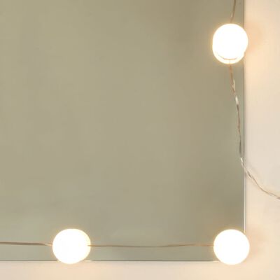 vidaXL Μπουντουάρ με LED Γυαλιστερό Λευκό 60x40x140 εκ.