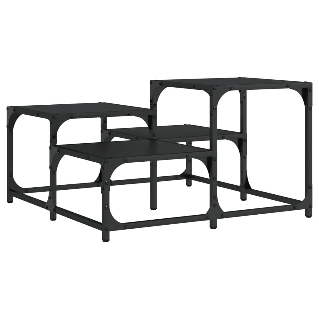 vidaXL Τραπεζάκι Σαλονιού Μαύρο 68 x 68 x 40 εκ. Επεξεργασμένο Ξύλο