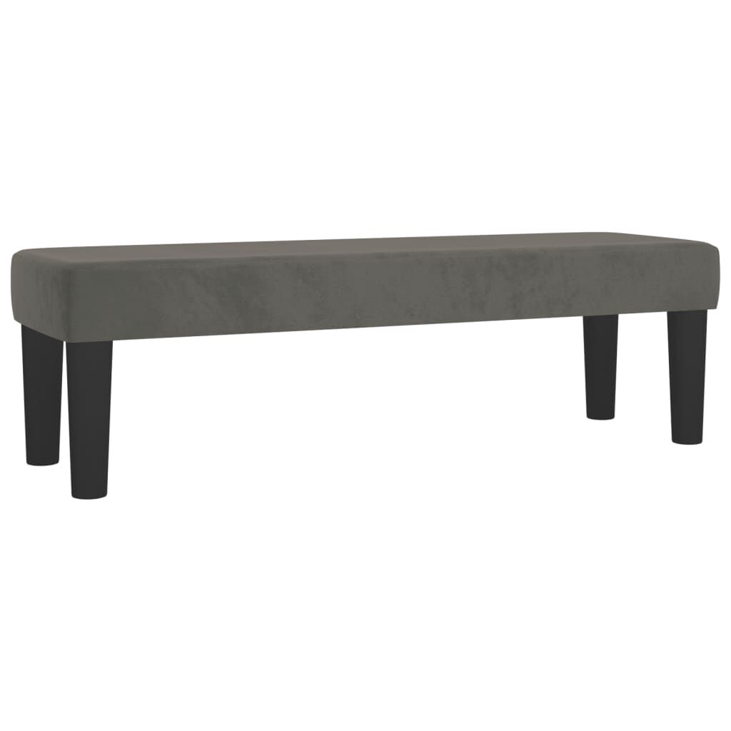 vidaXL Κρεβάτι Boxspring με Στρώμα Σκούρο Γκρι 140x200 εκ. Βελούδινο
