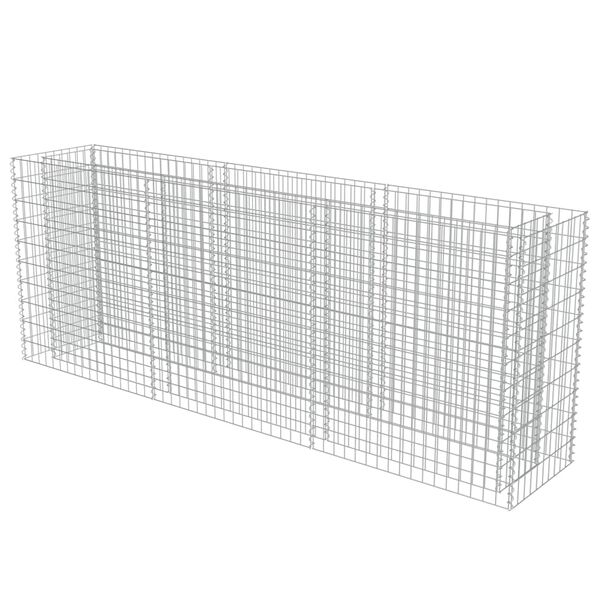 vidaXL Συρματοκιβώτιο-Γλάστρα Υπερυψωμένη 270x50x100 εκ. Γαλβ. Χάλυβας