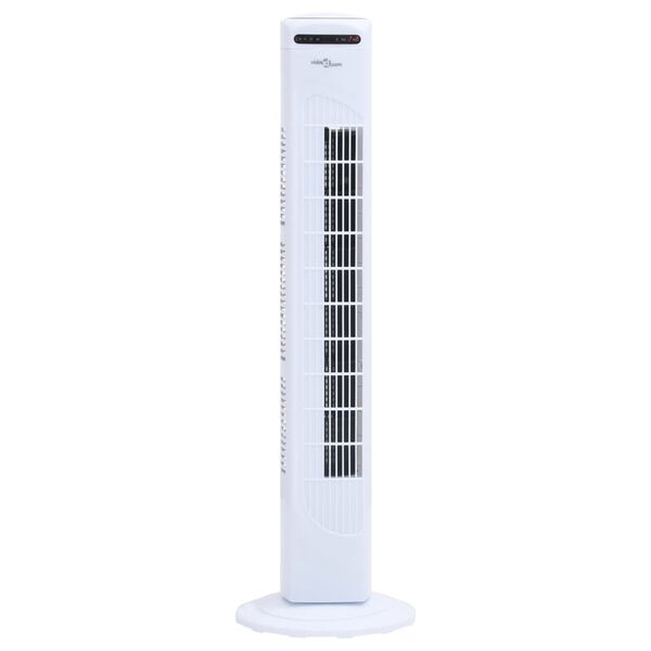 vidaXL Ανεμιστήρας Πύργος Λευκός Ø24x80 Τηλεχειριστήριο +Χρονοδιακόπτη