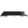 vidaXL Καναπές Κρεβάτι Γωνιακός Μαύρος 271 x 140 x 70 εκ. Βελούδινος