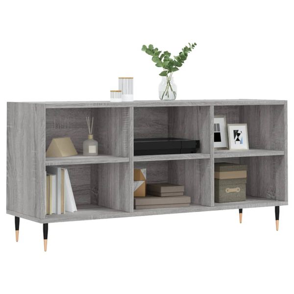 vidaXL Έπιπλο Τηλεόρασης Γκρι Sonoma 103,5x30x50 εκ Επεξεργασμένο Ξύλο