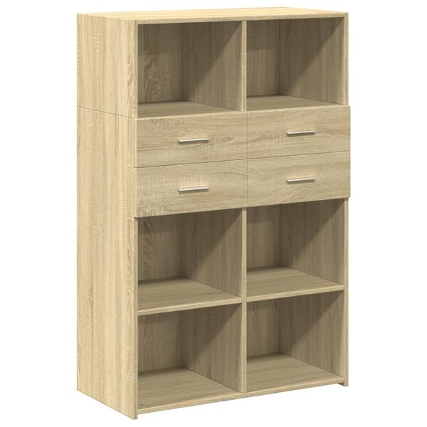 vidaXL Ντουλάπι Sonoma Δρυς 80x42,5x124 εκ. από Επεξεργασμένο Ξύλο