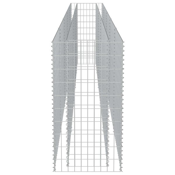 vidaXL Συρματοκιβώτιο-Γλάστρα Υπερυψωμένη 450x50x100 εκ. Γαλβ. Χάλυβας
