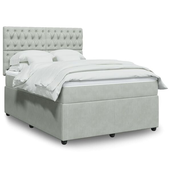vidaXL &Kappa;&rho;&epsilon;&beta;ά&tau;&iota; Boxspring &mu;&epsilon; &Sigma;&tau;&rho;ώ&mu;&alpha; &Alpha;&nu;&omicron;&iota;&chi;&tau;ό &Gamma;&kappa;&rho;&iota; 160x200 &epsilon;&kappa;. &Beta;&epsilon;&lambda;&omicron;ύ&delta;&iota;&nu;&omicron;