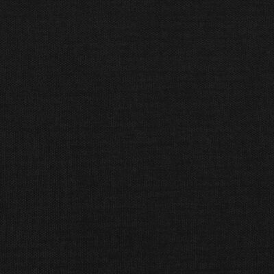 vidaXL Κρεβάτι Boxspring με Στρώμα & LED Μαύρο 180x200 εκ. Υφασμάτινο