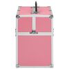 vidaXL Βαλίτσα Μακιγιάζ Ροζ 38x23x34 εκ. Αλουμινίου
