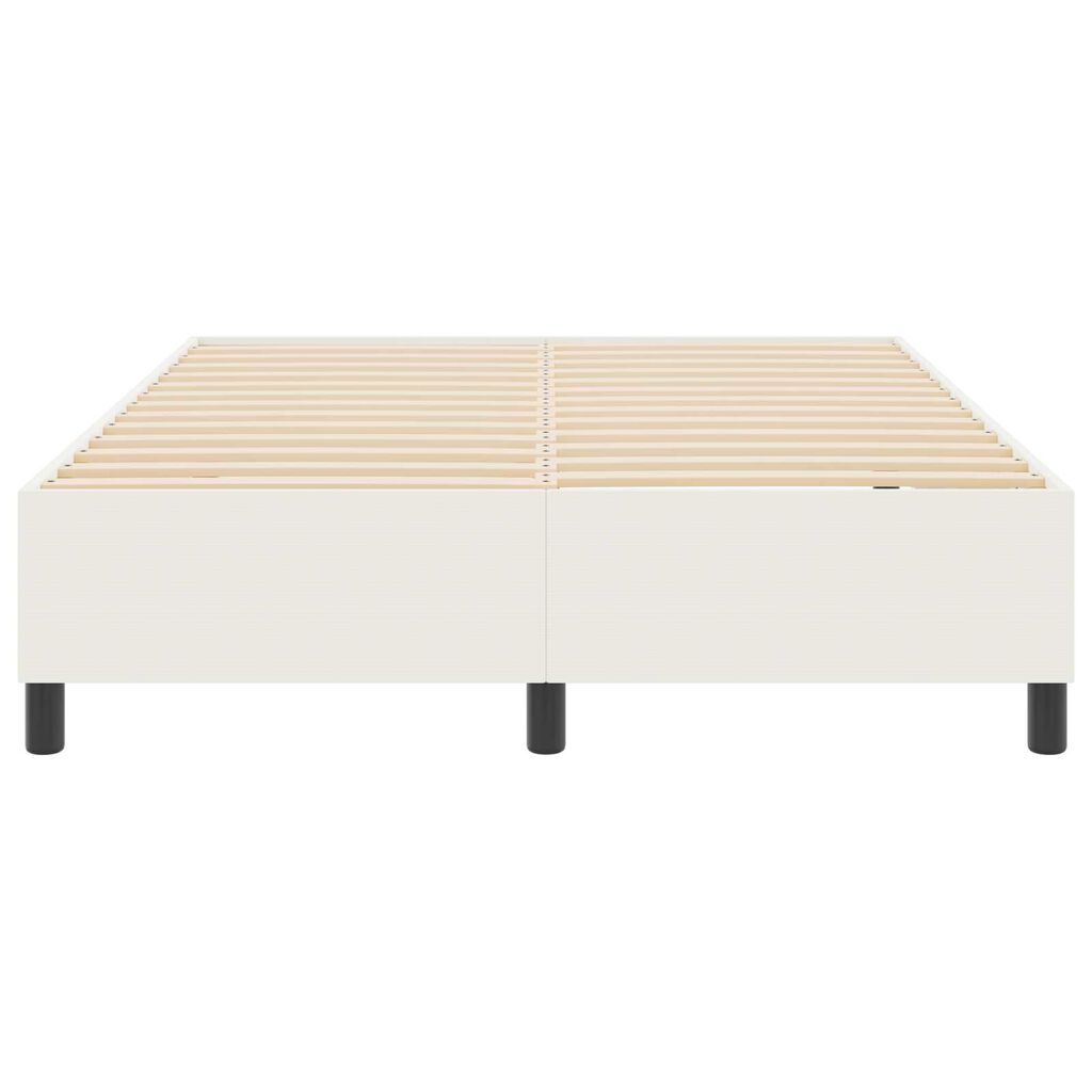 vidaXL Κρεβάτι Box Spring Κρεμ 140x200 εκ από ύφασμα καμπαρντίνα
