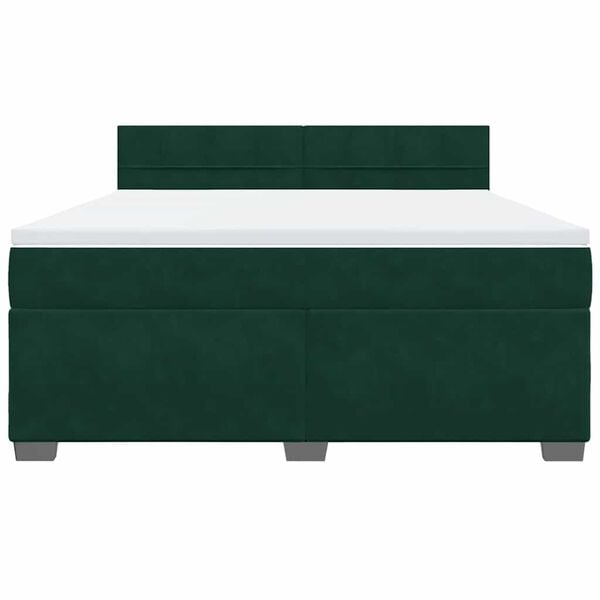 vidaXL &Kappa;&rho;&epsilon;&beta;ά&tau;&iota; Boxspring &mu;&epsilon; &Sigma;&tau;&rho;ώ&mu;&alpha; &Sigma;&kappa;&omicron;ύ&rho;&omicron; &Pi;&rho;ά&sigma;&iota;&nu;&omicron; 180x200&epsilon;&kappa;. &Beta;&epsilon;&lambda;&omicron;ύ&delta;&iota;&nu;&omicron;
