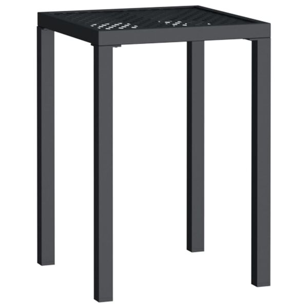 vidaXL Τραπέζι Κήπου Ανθρακί 50 x 50 x 72 εκ. Ατσάλινο