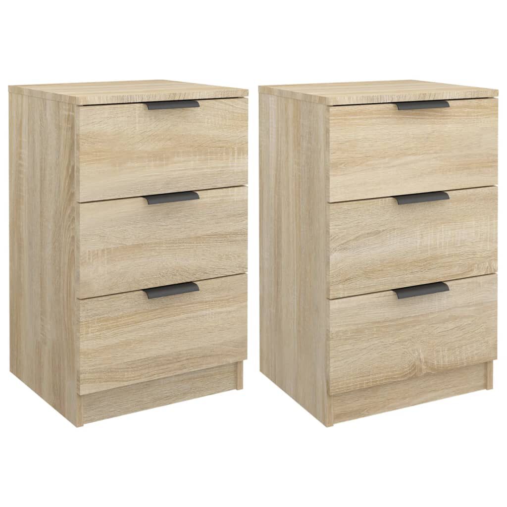 vidaXL Κομοδίνα 2 τεμ. Sonoma Δρυς 40 x 36 x 65 εκ.