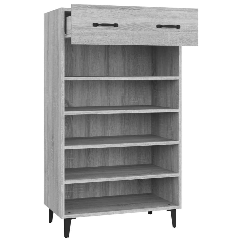 vidaXL Παπουτσοθήκη Γκρι Sonoma 60x35x105 εκ. από Επεξεργασμένο Ξύλο
