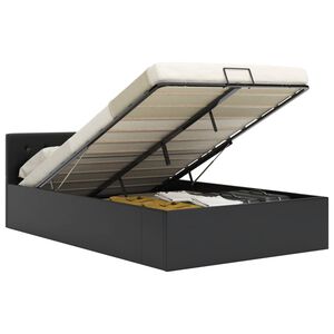 vidaXL Πλαίσιο Κρεβατιού με Αποθηκ. Χώρο Μαύρο 140x200 εκ. Συνθ. Δέρμα