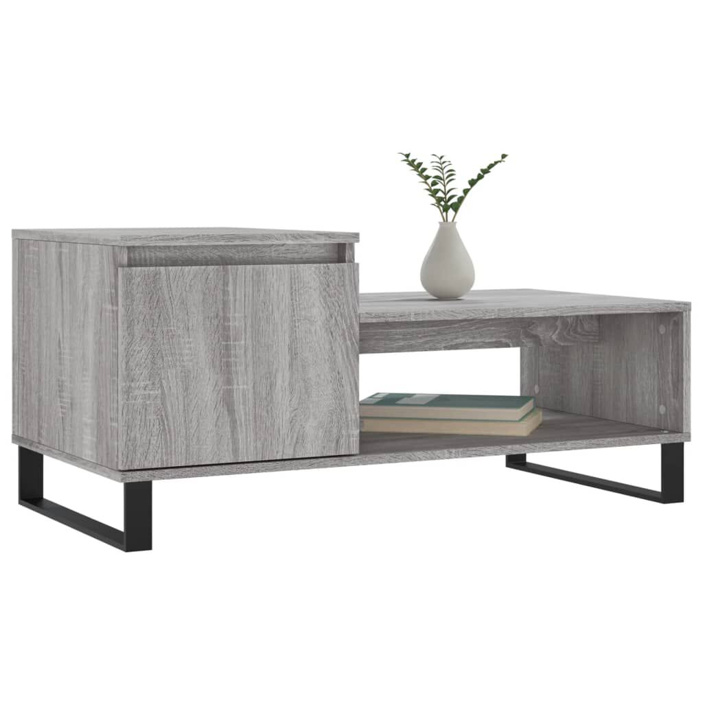vidaXL Τραπεζάκι Σαλονιού Γκρι Sonoma 100x50x45 εκ. Επεξεργασμένο Ξύλο