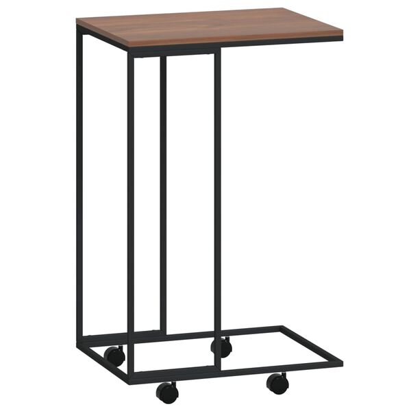 vidaXL Βοηθητικό Τραπέζι με Ρόδες Μαύρο 40x30x63,5 εκ. Επεξ. Ξύλο