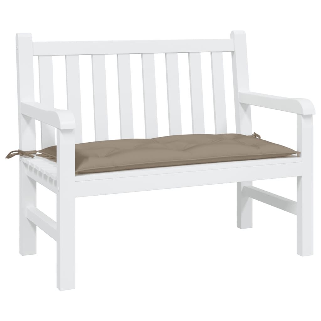 vidaXL Μαξιλάρι Πάγκου Κήπου Taupe 110x50x7 εκ. Ύφασμα Oxford