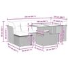 vidaXL Σαλόνι Κήπου Σετ 7 Τεμαχίων Καφέ Συνθετικό Ρατάν με Μαξιλάρια