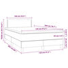 vidaXL Κρεβάτι Boxspring με Στρώμα Λευκό 120x200εκ.από Συνθετικό Δέρμα
