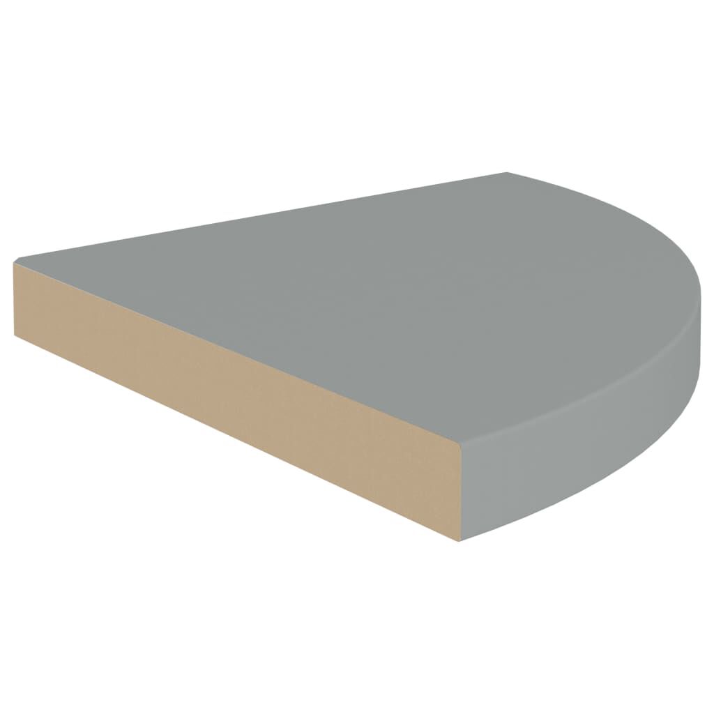 vidaXL Ράφι Τοίχου Γωνιακό Γκρι 35x35x3,8 εκ. από MDF