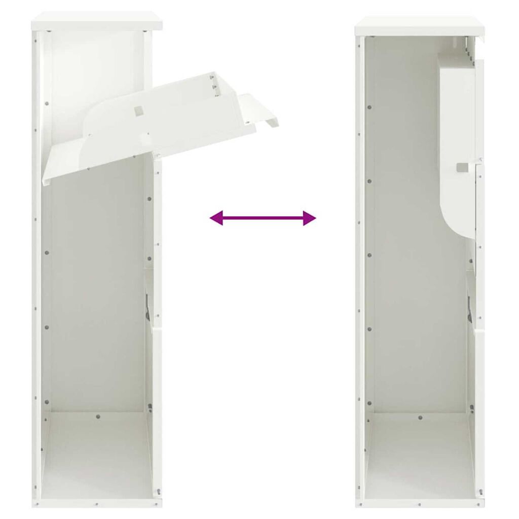 vidaXL Γραμματοκιβώτιο για Πακέτα Λευκό 44x22x82 εκ. Χάλυβας