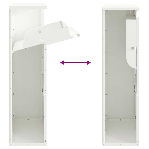 vidaXL Γραμματοκιβώτιο για Πακέτα Λευκό 44x22x82 εκ. Χάλυβας