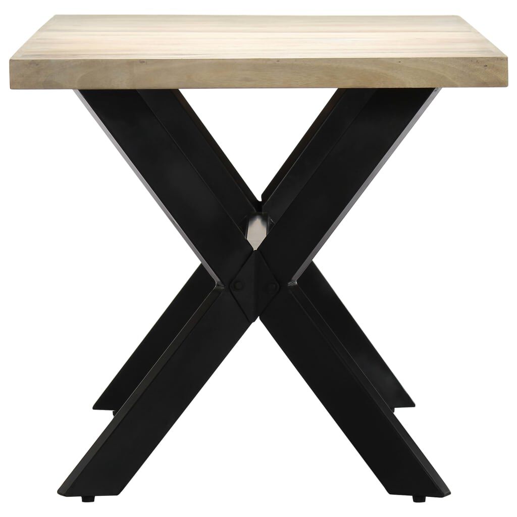 vidaXL Τραπεζαρία Λευκή 160 x 80 x 75 εκ. από Μασίφ Ξύλο Μάνγκο