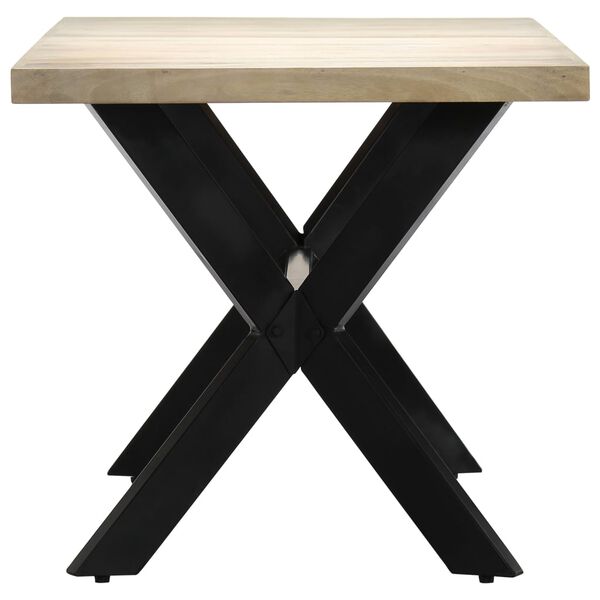 vidaXL Τραπεζαρία Λευκή 160 x 80 x 75 εκ. από Μασίφ Ξύλο Μάνγκο
