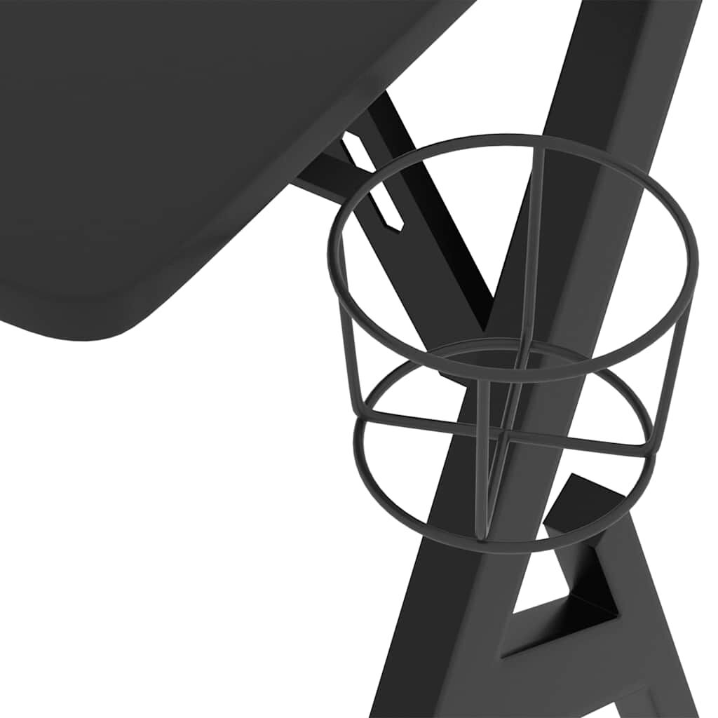 vidaXL Γραφείο Gaming Μαύρο 110 x 60 x 75 εκ. με Πόδια σε Σχήμα Υ
