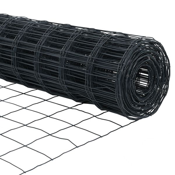 vidaXL Ευρωπαϊκή Περίφραξη με 7 Πόδια 0.6x10 μ Γαλβανισμένος Χάλυβας Γκρι