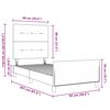 vidaXL Σκελετός Κρεβατιού Σκούρο πράσινο 90 x 200 cm Βελούδο