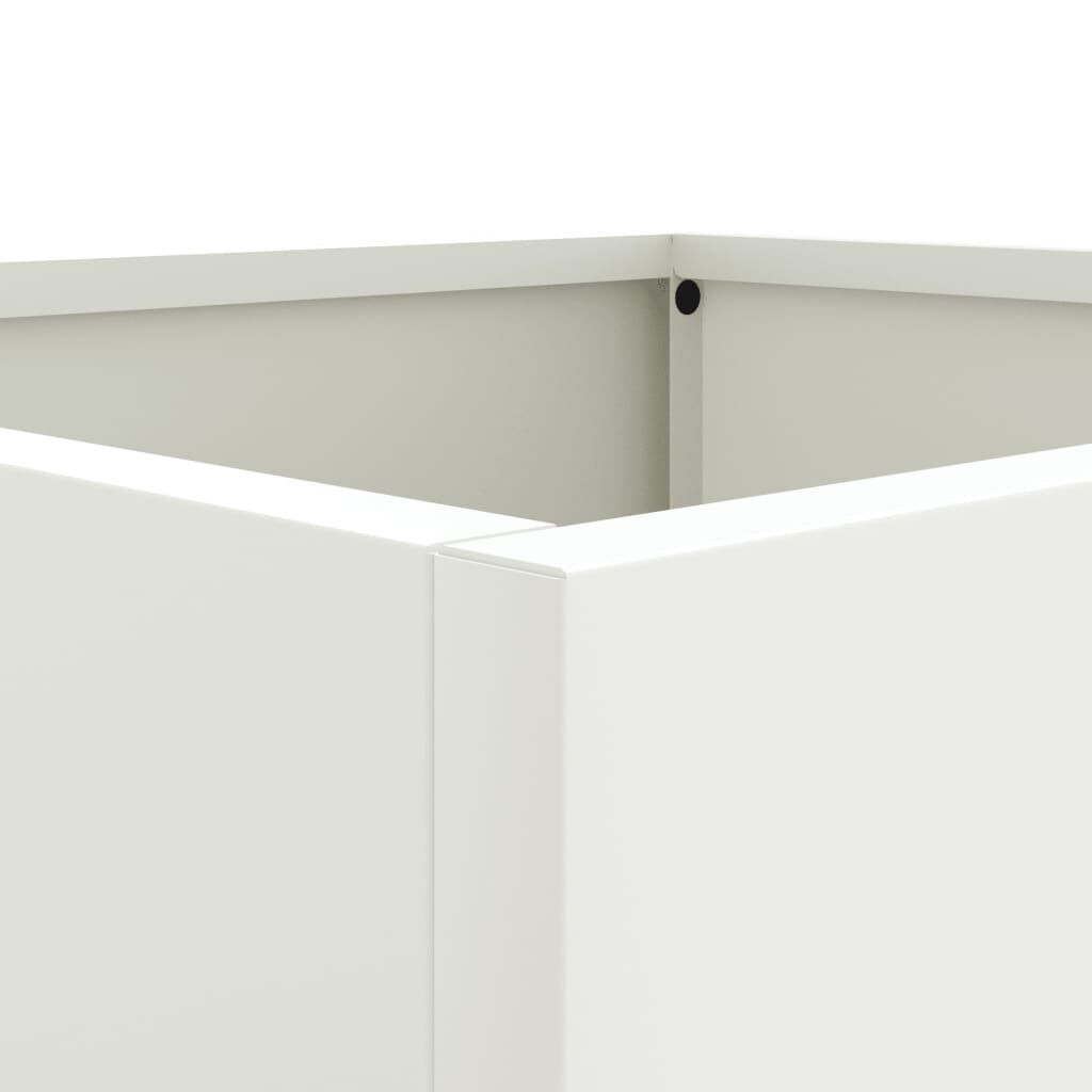 vidaXL Ζαρντινιέρες 2 τεμ. Λευκές 49x47x46εκ. από Χάλυβα