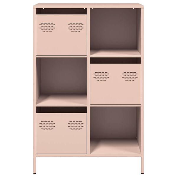 vidaXL Ντουλάπα Ροζ 68x39x103,5 εκ. από Χάλυβα