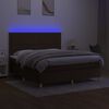 vidaXL &Kappa;&rho;&epsilon;&beta;ά&tau;&iota; Boxspring &mu;&epsilon; &Sigma;&tau;&rho;ώ&mu;&alpha; & LED &Sigma;&kappa;.&Kappa;&alpha;&phi;έ 180x200&epsilon;&kappa;. &Upsilon;&phi;&alpha;&sigma;&mu;ά&tau;&iota;&nu;&omicron;