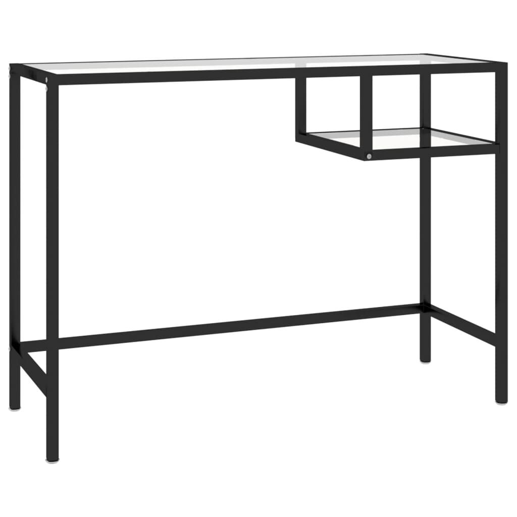 vidaXL Γραφείο Υπολογιστή Διάφανο 100 x 36 x 74 εκ. από Γυαλί