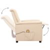 vidaXL Πολυθρόνα Μασάζ Κρεμ Υφασμάτινη