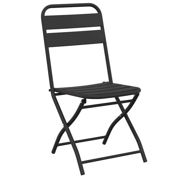 vidaXL Πτυσσόμενη Καρέκλα Κήπου 2 pcs Ανθρακί 55 x 56.5 x 91εκ Ατσάλι