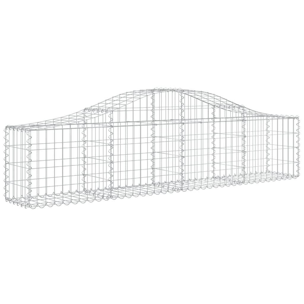 vidaXL Συρματοκιβώτια Τοξωτά 12 τεμ. 200x30x40/60 εκ. Γαλβαν. Ατσάλι