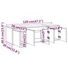 vidaXL Έπιπλο Τηλεόρασης Λευκό 120x30x40,5 εκ. από Επεξεργασμένο Ξύλο