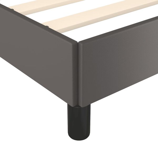 vidaXL Πλαίσιο Κρεβατιού Γκρι 140x200 εκ. από Συνθετικό Δέρμα