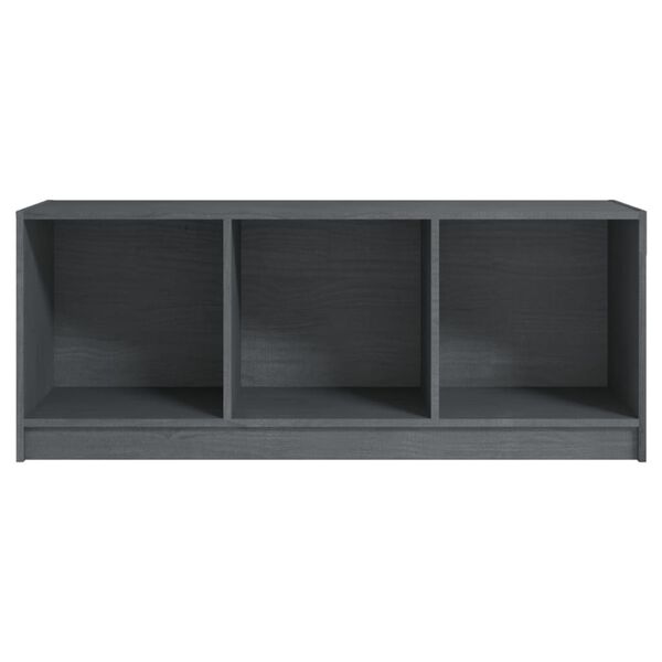 vidaXL Έπιπλο Τηλεόρασης Γκρι 104 x 33 x 41 εκ. από Μασίφ Ξύλο Πεύκου