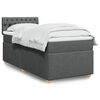 vidaXL Κρεβάτι Boxspring με Στρώμα Σκούρο Γκρι 80x200 εκ. Υφασμάτινο